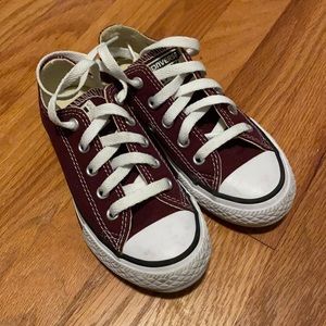 Converse Burgundy Low Tops